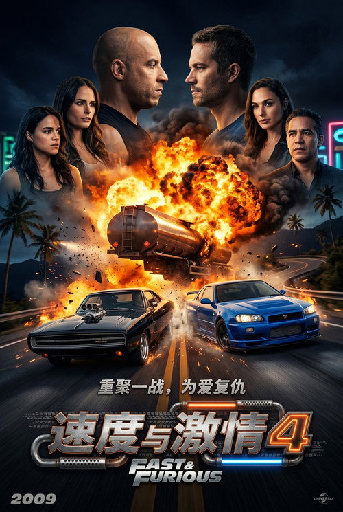 速度与激情4 poster